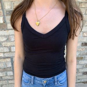 SOLD [american eagle] black ribbed tank top